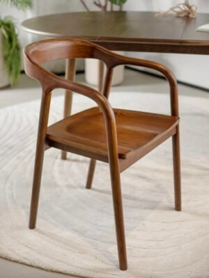 כסא לפינת אוכל עץ כהה