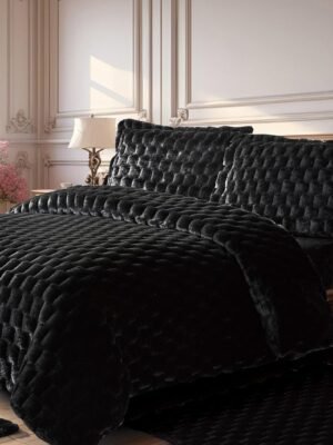 סט מצעים דגם "פראג"      שחור