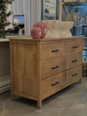 קומודה עץ 6 מגירות