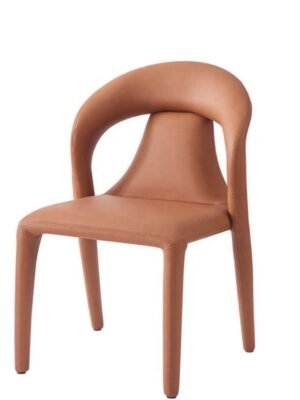 כסא דמוי עור חום