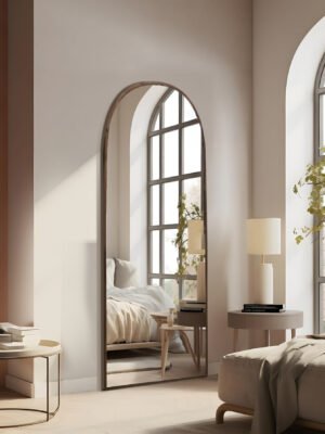 מראה עץ חצי מעוגלת 60